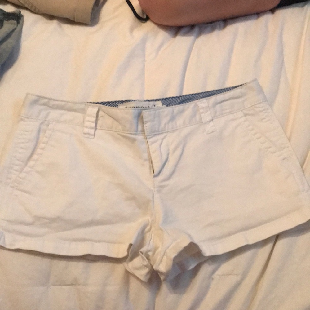 White jean shorts